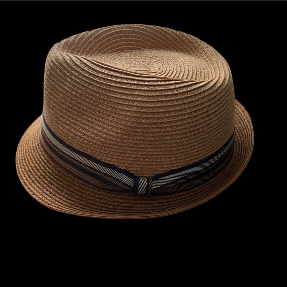 Comhats Stylish Tan Fedora Hat with Band NWT